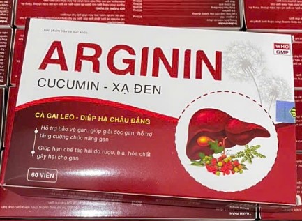 ARGININ - CUCUMIN - XẠ ĐEN Hỗ trợ tăng cường chức năng gan Hộp đỏ