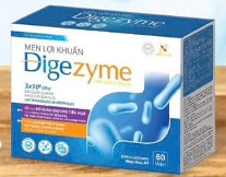 Men lợi khuẩn Digezyme hỗ trợ bổ sung enzyme tiêu hóa cải thiện hệ vi sinh đường ruột