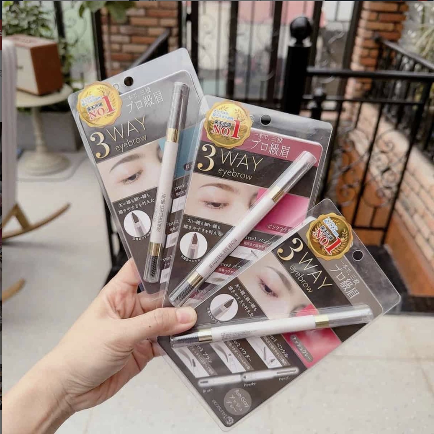 Kẻ mày 3 Way Light Brown