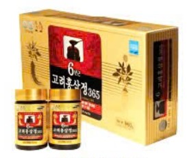 Cao hồng sâm 365 Hàn Quốc 6 năm tuổi (hộp 4 lọ x 250g) tăng cường sức khỏe chống lão hóa