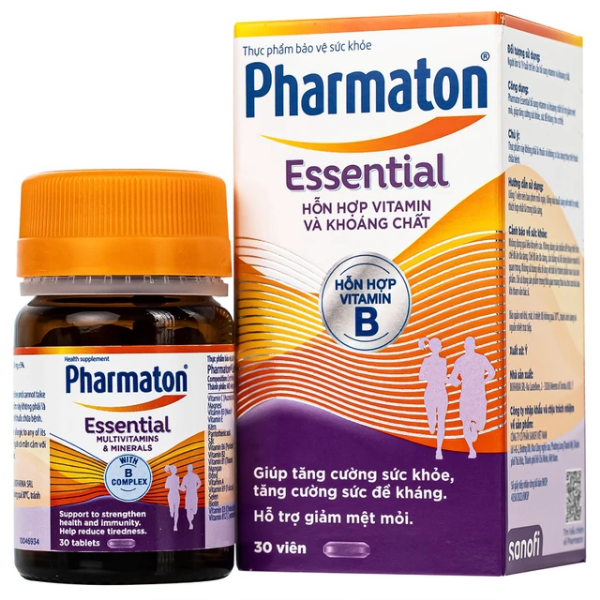 Pharmaton Essential Multivitamins Minerals hỗn hợp Vitamin và khoáng chất, tăng cường sức khỏe (30 viên)