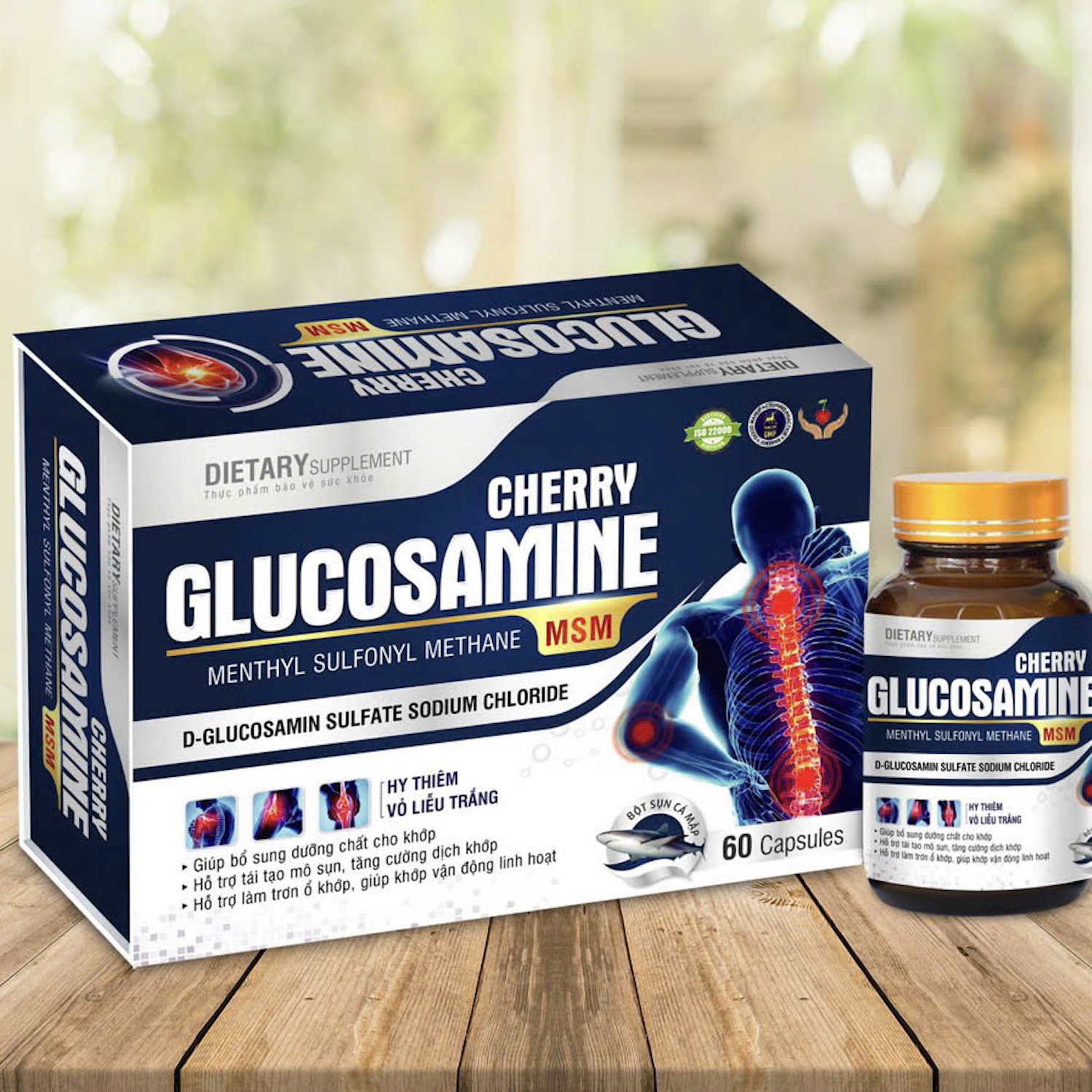 Cherry Glucosamine MSM làm chậm quá trình lão hoá xương khớp