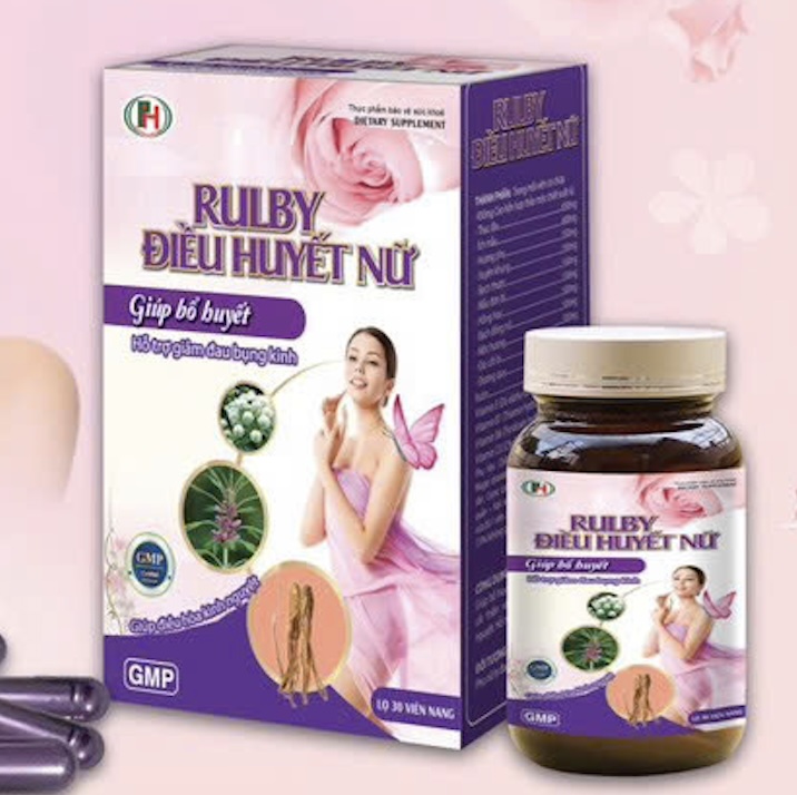 Rulby Điều Huyết Nữ hỗ trợ điều hoà kinh nguyệt