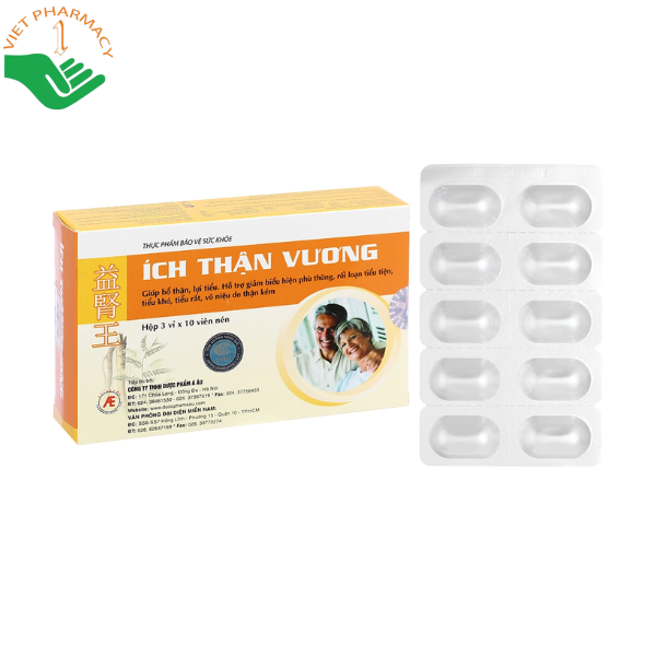 Thực phẩm bảo vệ sức khỏe Ích Thận Vương (1 hộp x 30 viên)