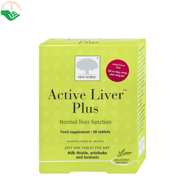Viên uống hỗ trợ giải độc gan, tăng cường chức năng gan Active Liver Plus New Nordic (2 vỉ x 15 viên)