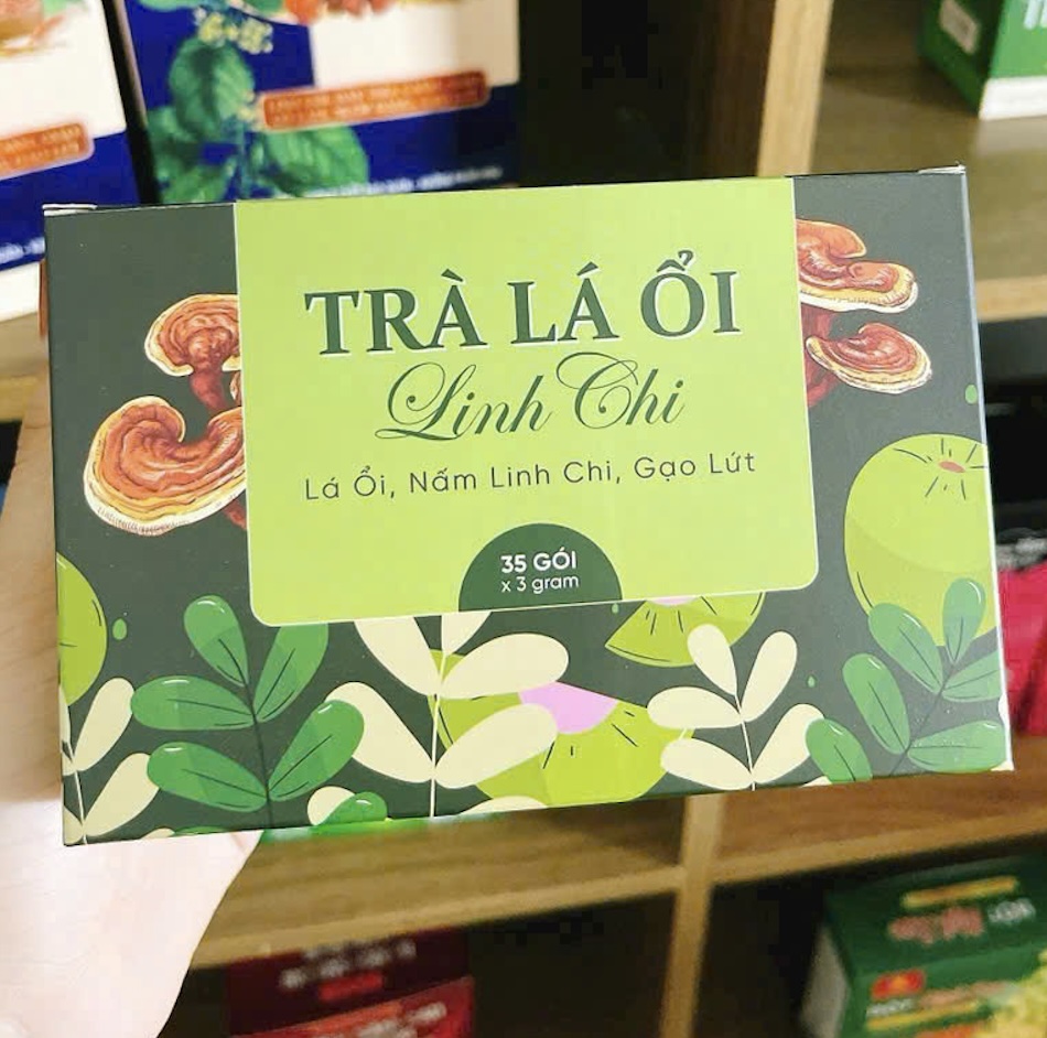 Trà Lá Ổi Linh Chi Túi Lọc Hỗ Trợ Giảm Cân & Cải Thiện Đường Huyết