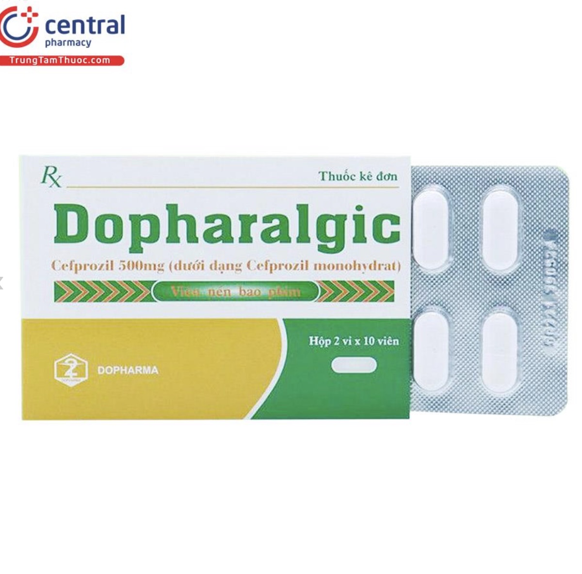 Thuốc Dopharalgic 500mg điều trị các bệnh nhiễm khuẩn đường hô hấp