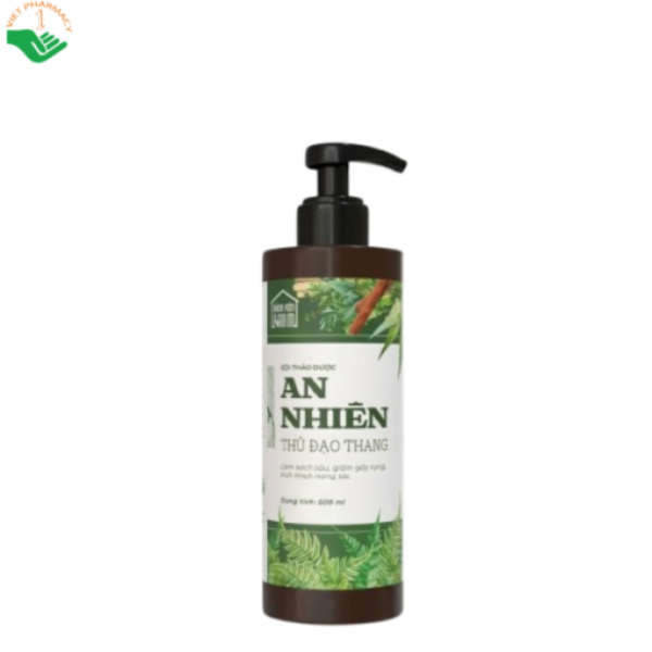 Dầu gội thảo dược Thủ Đạo Thang An Nhiên làm sạch sâu, giảm gãy rụng, kích thích nang tóc
