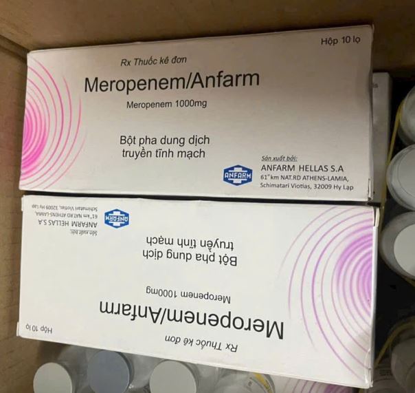 Thuốc Meropenem Anfarm 1000g điều trị nhiễm khuẩn