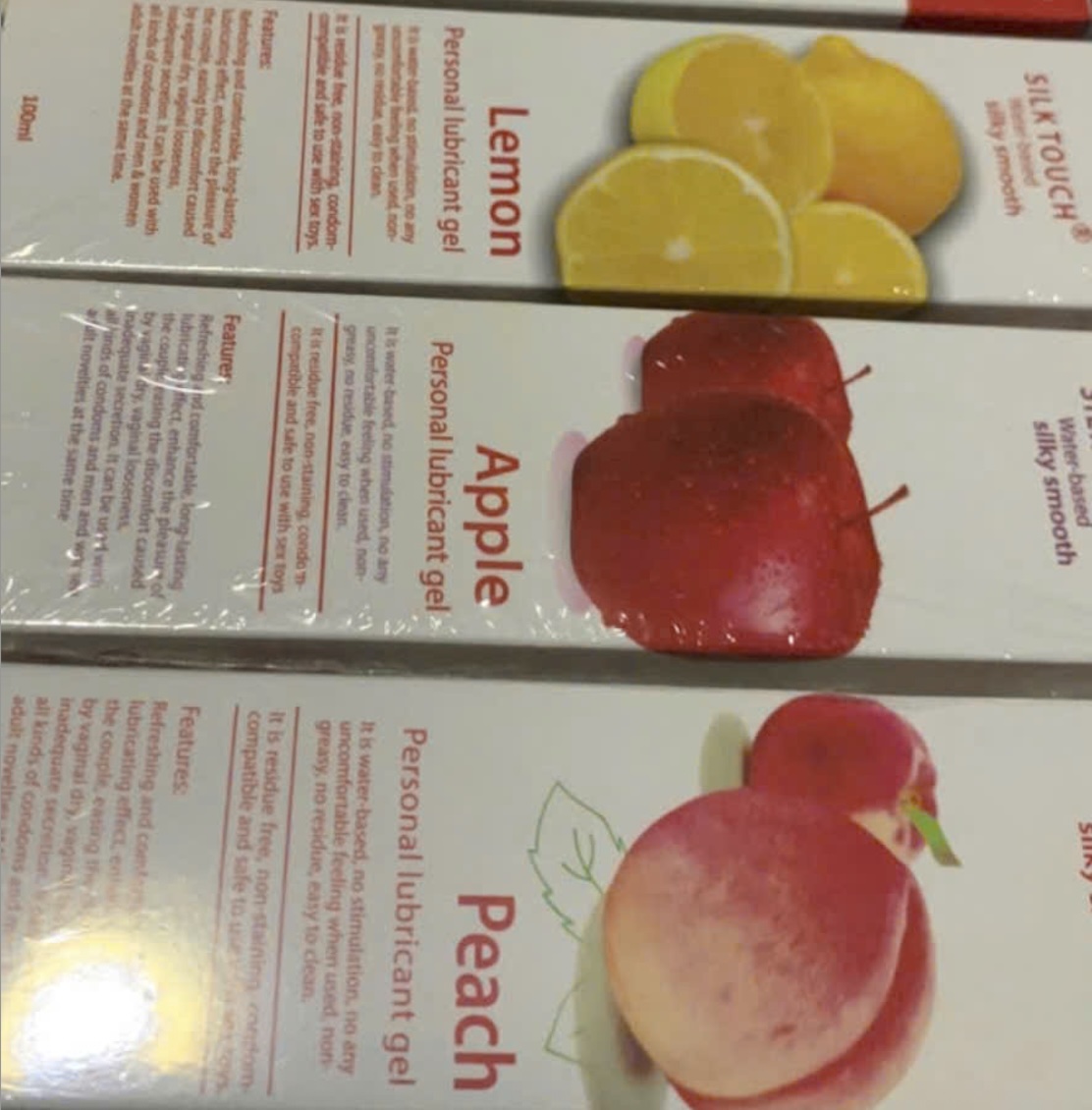 Gel bôi trơn Love Kiss, Hot Kiss, Silk Touch 100ml hương trái cây