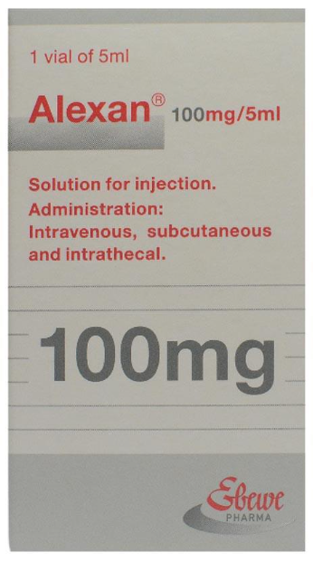 Thuốc Alexan 100mg/5ml điều trị bệnh bạch cầu dòng tủy cấp