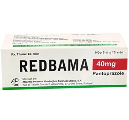 Thuốc Redbama 40mg Atlantic điều trị viêm loét dạ dày tá tràng (6 vỉ x 10 viên)