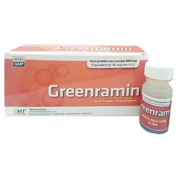 Thuốc Greenramin điều trị tình trạng thiếu hụt sắt, thiếu máu do thiếu sắt