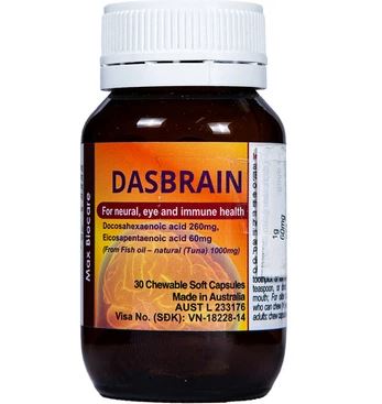 Thuốc Dasbrain Pharmametics hỗ trợ các chức năng não bộ (30 viên)