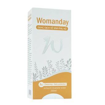 Dung dịch vệ sinh phụ nữ Womanday Đại Bắc dịu nhẹ ngăn khuẩn, viêm nhiễm (200ml)