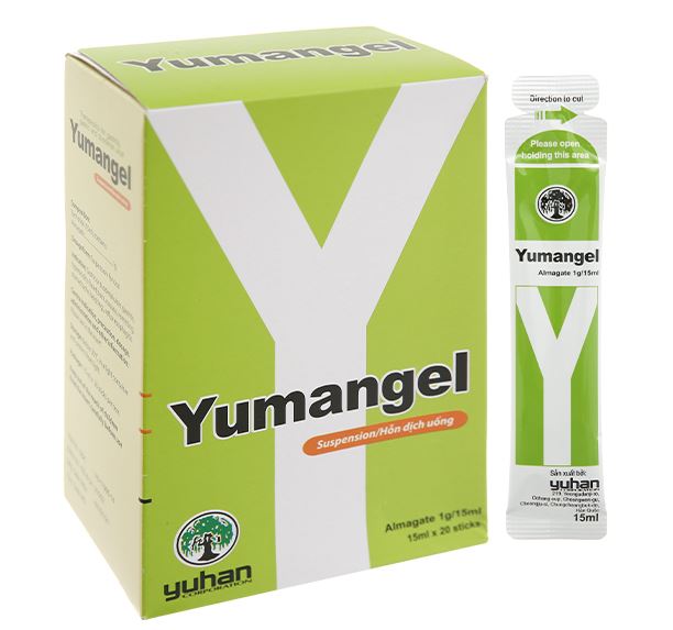 Hỗn dịch uống Yumangel 1g trị trào ngược dạ dày, thực quản (20 gói x 15ml)
