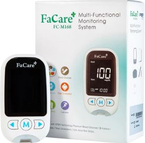 Máy đo 5 in 1 FaCare+ FC-M168 (TD-4216) Bluetooth hỗ trợ đo Cholesterol, Acid Uric, Glucose