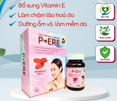 Làm đẹp da VITAMIN E đỏ P-ERE (30V)