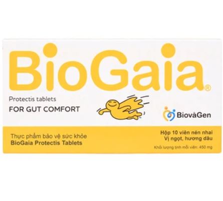 Men vi sinh BioGaia dạng viên bổ sung lợi khuẩn cho hệ tiêu hóa (Hộp 10 viên)