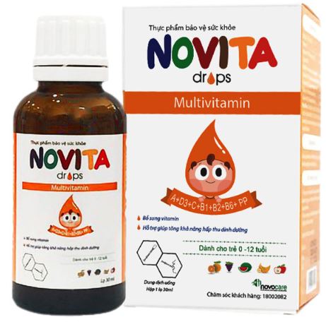 Novita drops, hỗ trợ giúp tăng khả năng hấp thu dinh dưỡng