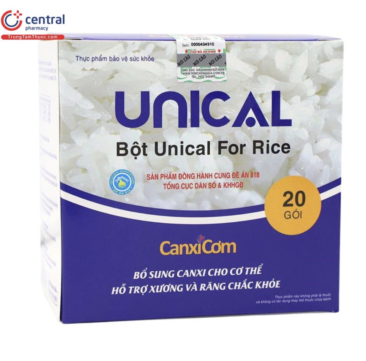 Canxi Cơm Unical 20 gói – Bổ sung canxi