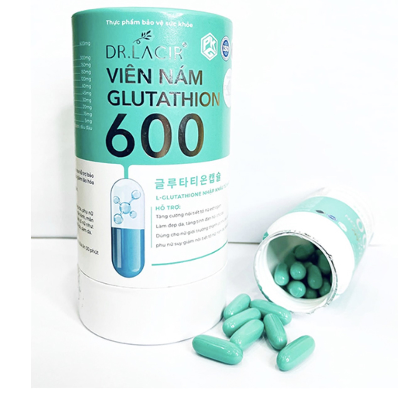 Viên Uống Glutathione 600 Dr Lacir trắng da & Mờ nám