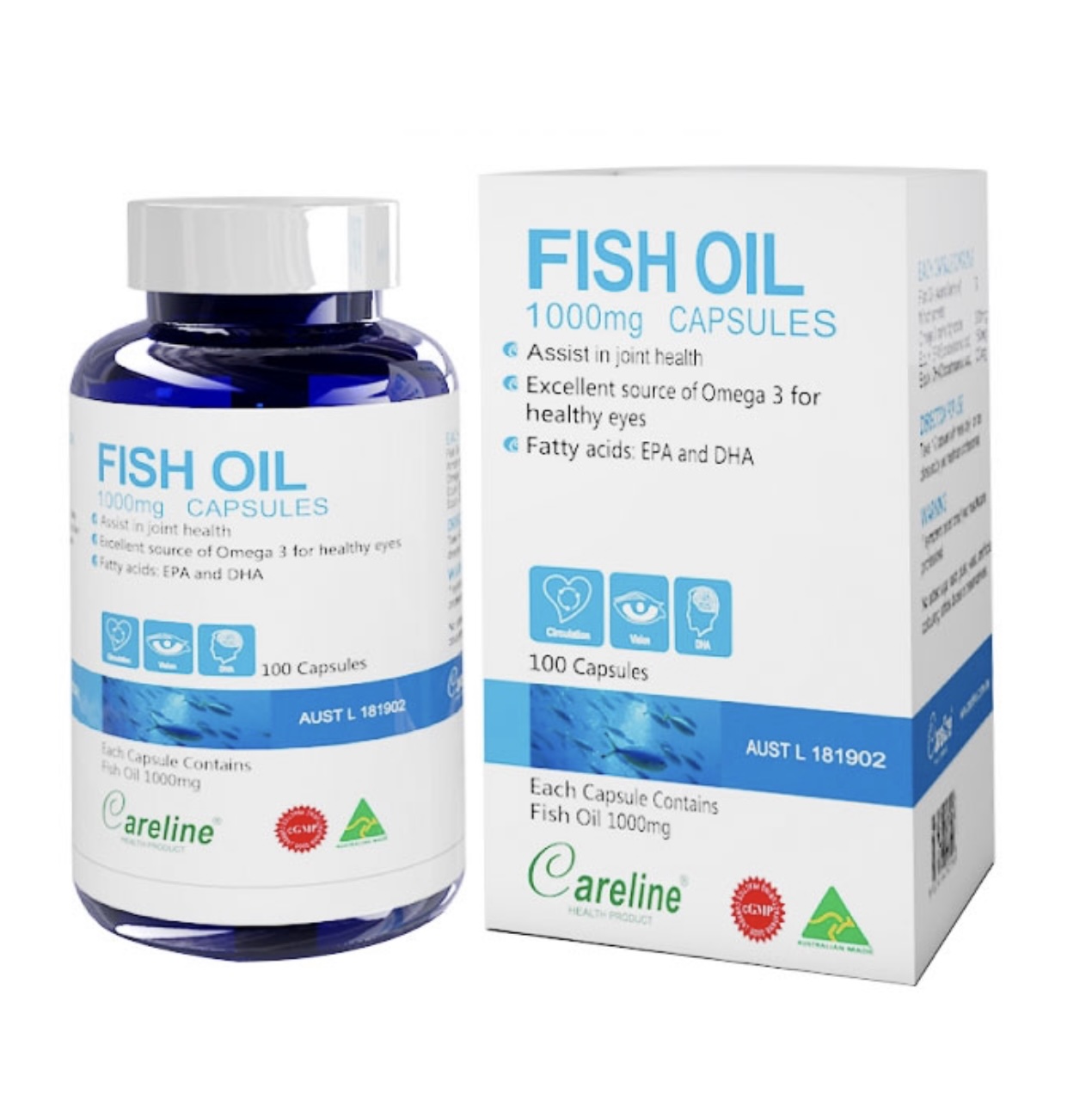 Fish Oil 1000mg Capsules - Giúp tăng cường thị lực