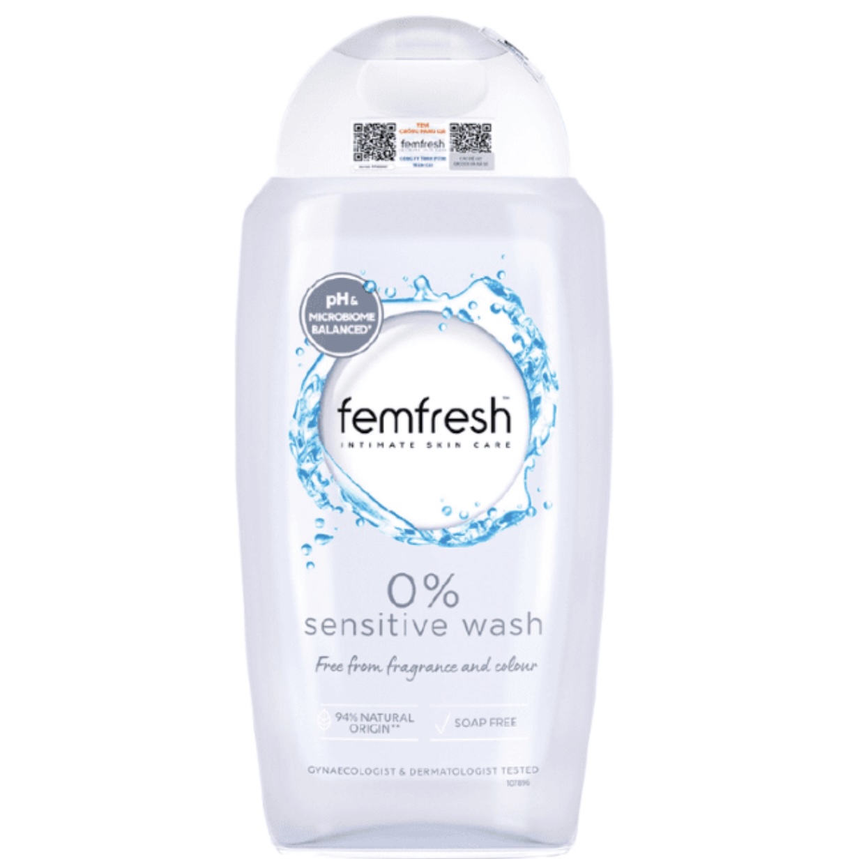 Dung Dịch Vệ Sinh Phụ Nữ Cao Cấp Femfresh 0% Sensitive Intimate Wash Cho Da Nhạy Cảm 250Ml