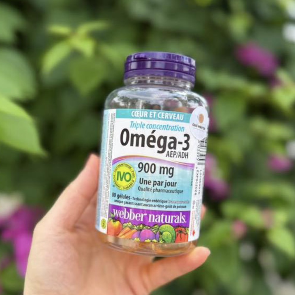 Viên hỗ trợ tim mạch Omega 3 Webber Naturals 900mg