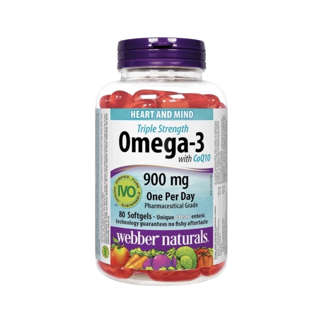 Webber Naturals Triple Strength Omega 3 + CoQ10 - Hỗ trợ sức khoẻ tim mạch & não bộ