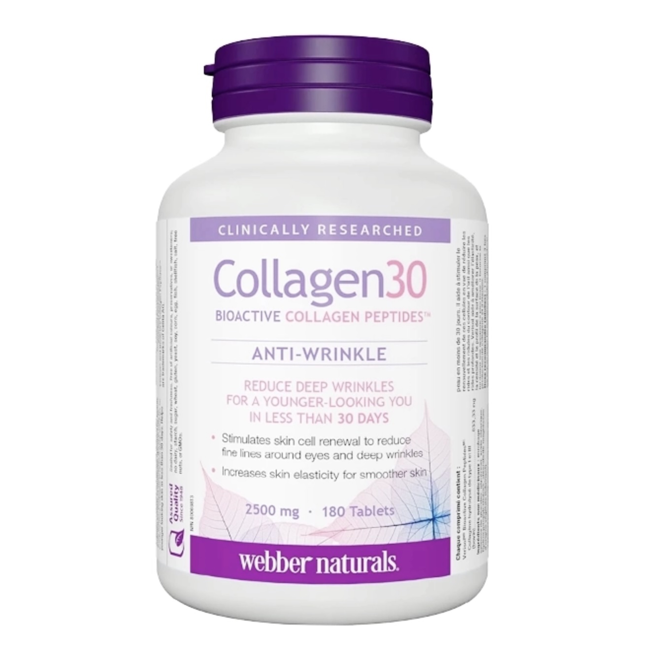 Webber Naturals Collagen 30 Anti-Wrinkle 180 viên - Bổ sung collagen cho cơ thể