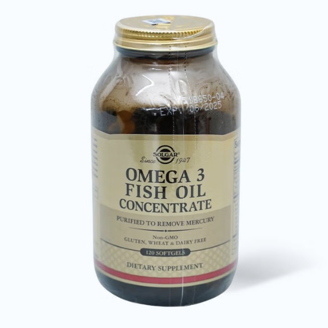 Viên dầu cá Solgar Omega-3 Fish Oil hỗ trợ giảm mỡ máu