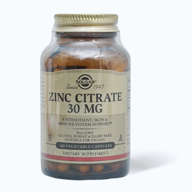 Zinc Citrate 30mg hỗ trợ chống lão hóa (Chai 100 viên)