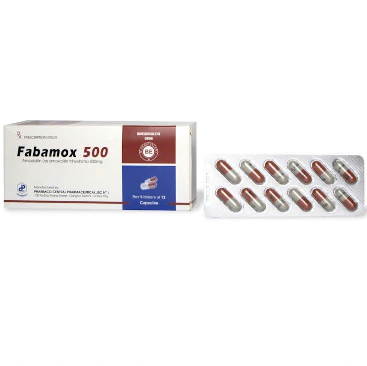 Viên nang Fabamox 500mg kháng sinh điều trị nhiễm khuẩn