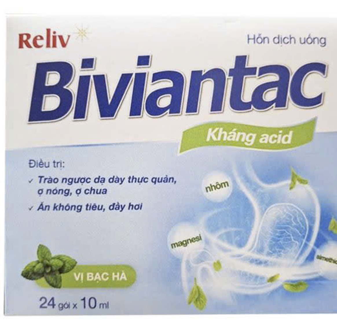 Hỗn dịch uống Biviantac giảm đầy hơi chướng bụng ăn không tiêu