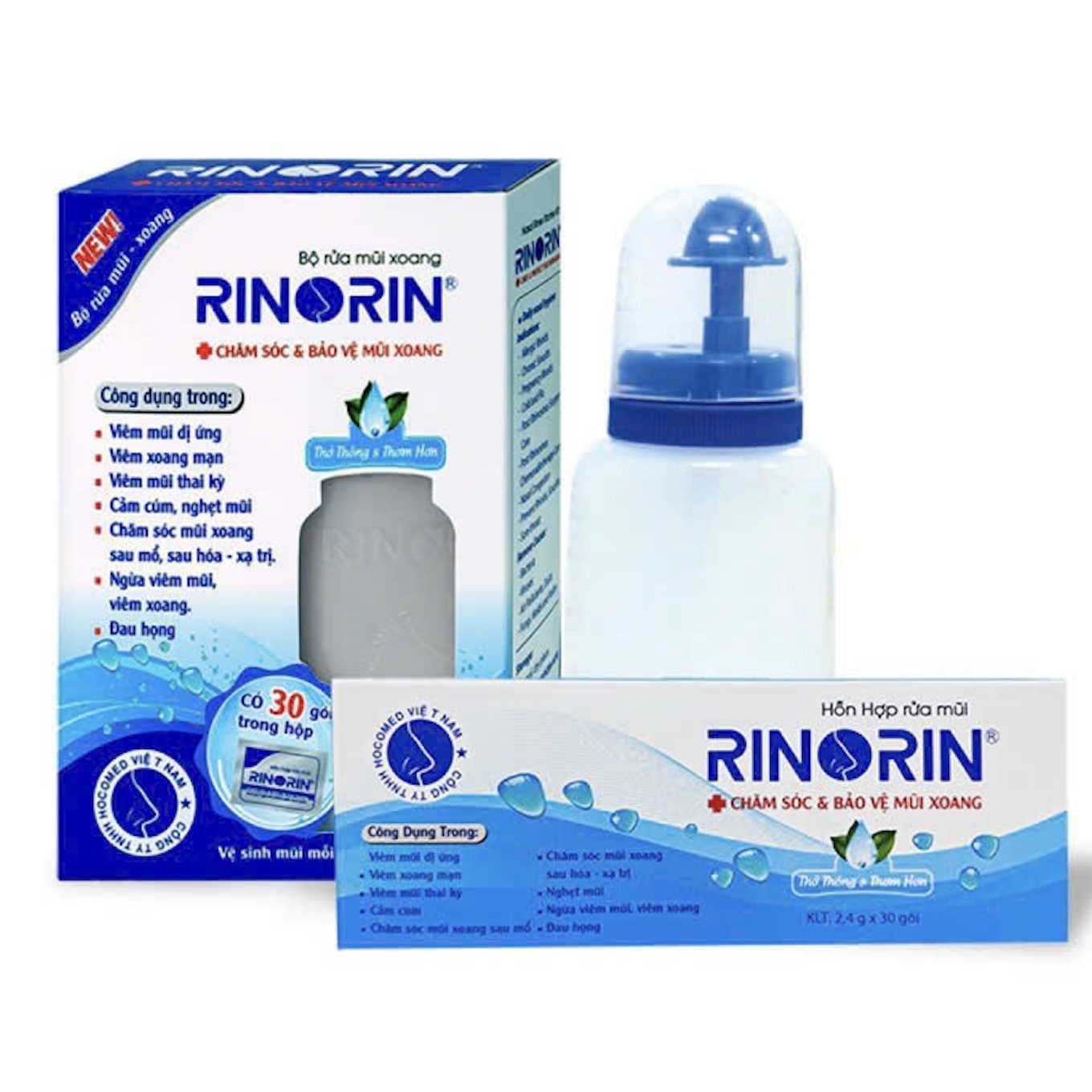 Bộ rửa mũi xoang Rinorin