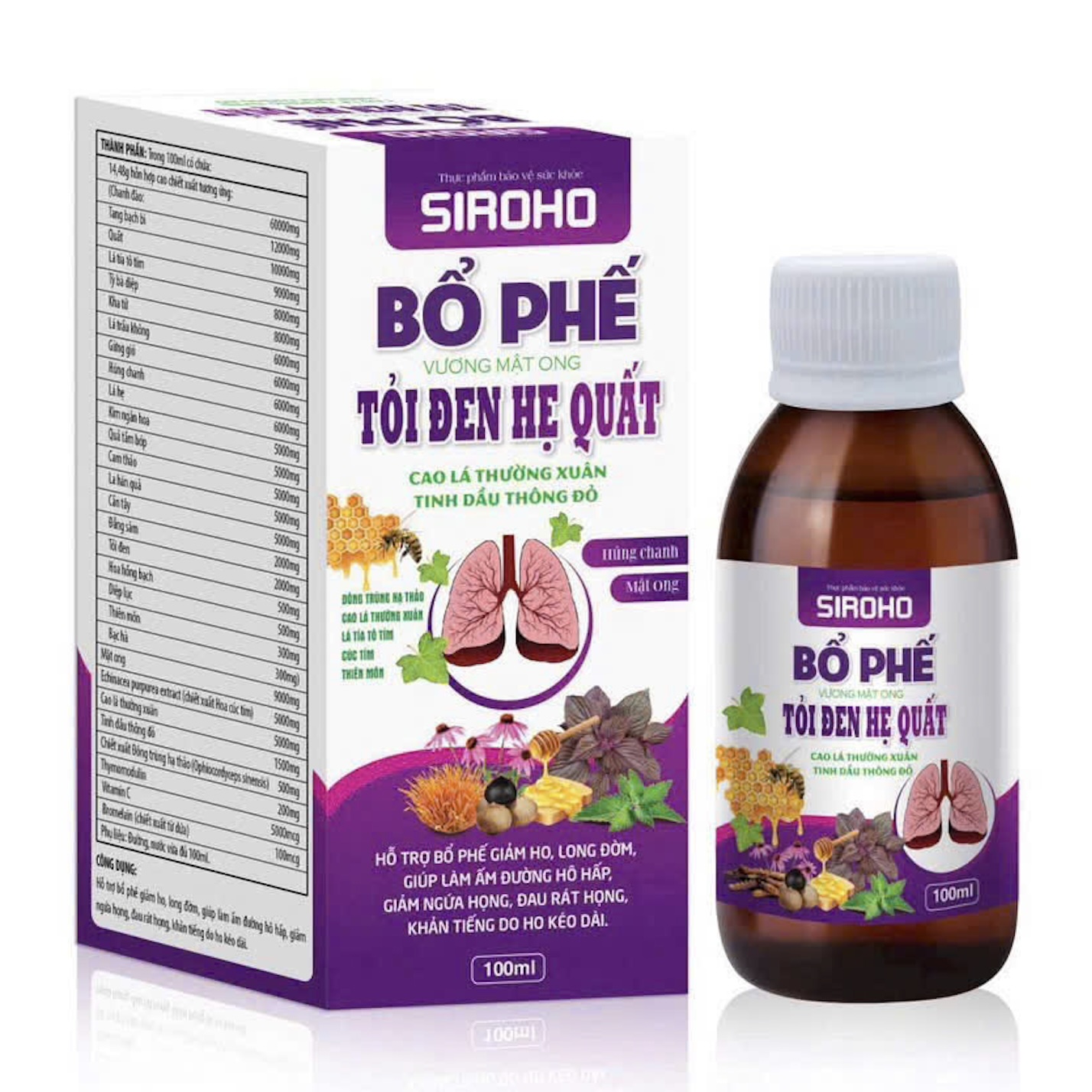Siroho Bổ Phế Tỏi Đen Hẹ Quất