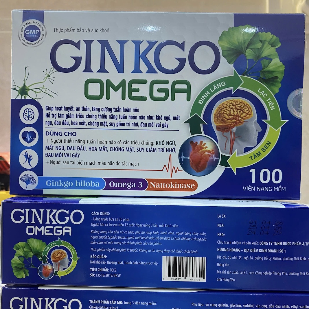 Ginkgo Omega hỗ trợ hoạt huyết