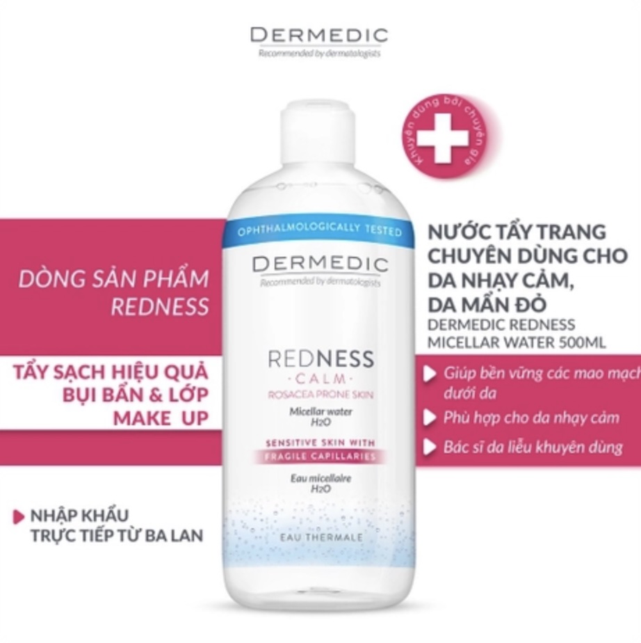 Nước Tẩy Trang Dermedic Redness Micellar Water Cho Da Nhạy Cảm