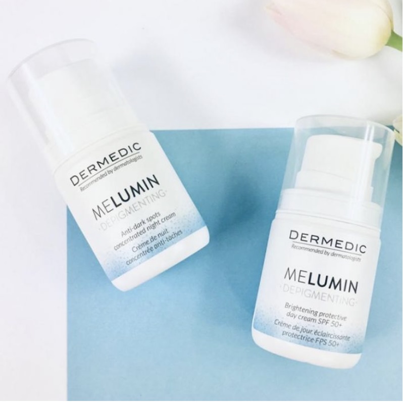 Kem dưỡng ban ngày giúp đều màu da – Dermedic MELUMIN brightening protective day cream SPF 50+