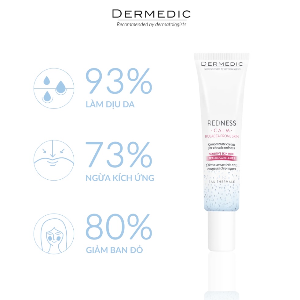 Kem Dưỡng Dermedic Redness làm dịu và phục hồi da bị kích ứng