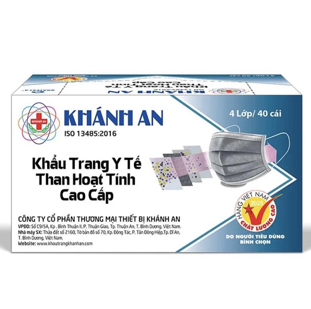 Khẩu trang y tế Than Hoạt Tính Cao Cấp Khánh An