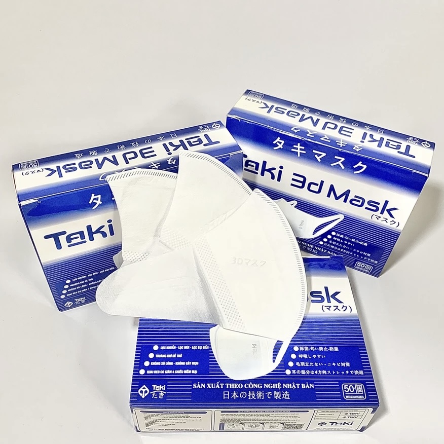 Khẩu trang y tế Taki 3D Mask giúp kháng khuẩn
