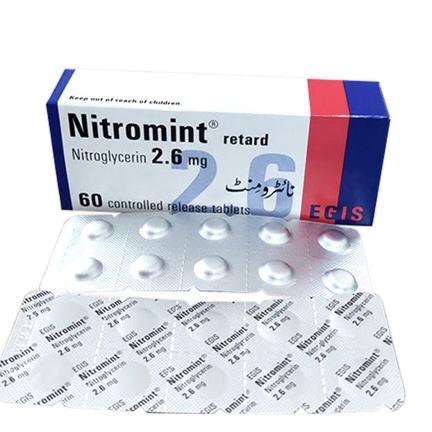 Nitromint retard 2.6 mg điều trị đau thắt ngực
