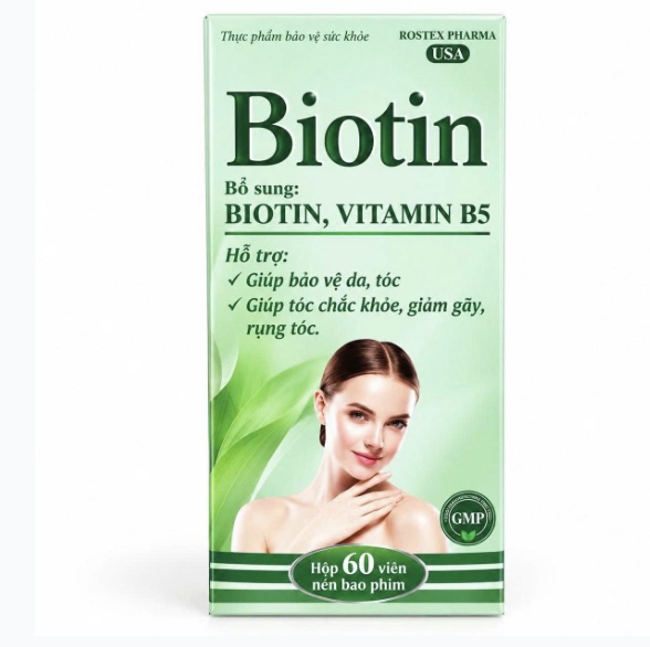 Thực phẩm bảo vệ da và tóc Biotin