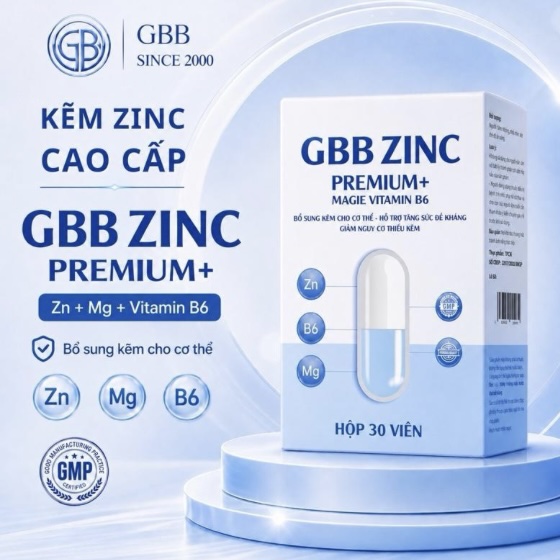 GBB ZINC PREMIUM+ viên uống bổ sung kẽm