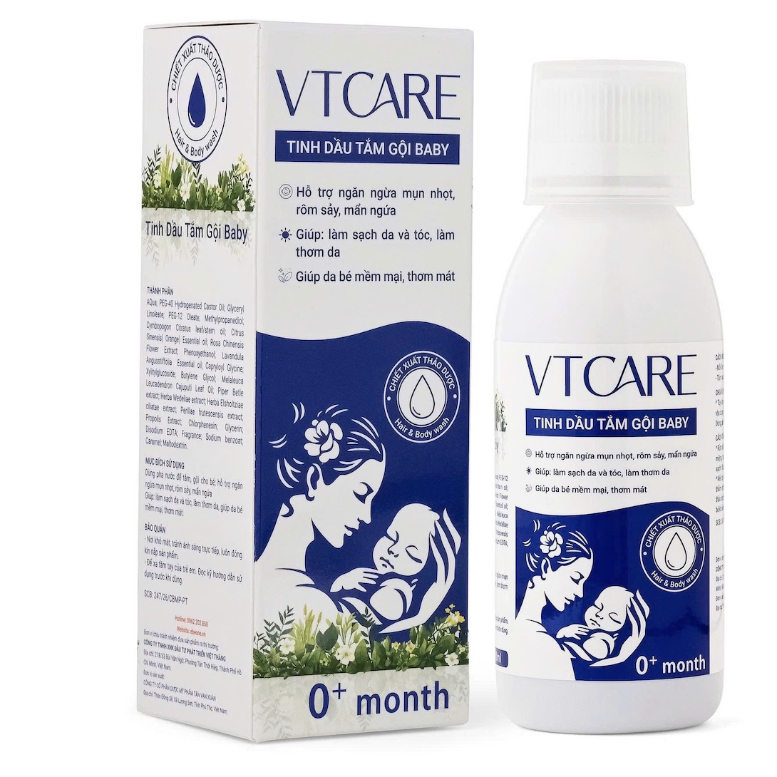 VTCARE Tinh Dầu Tắm Gội Baby