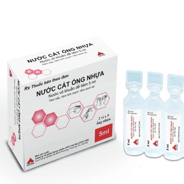 NƯỚC CẤT ỐNG NHỰA nước vô khuẩn để tiêm