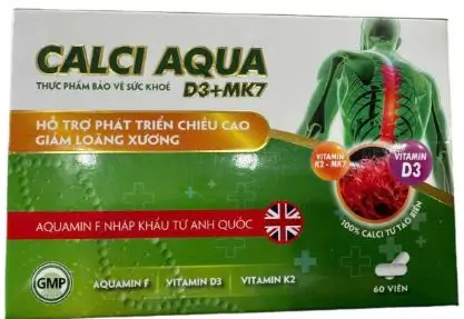 Thực phẩm bảo vệ sức khỏe CALCI AQUA D3+MK7 H/60V