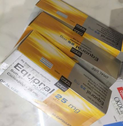Thuốc Equoral 25mg Teva – Dự phòng thải ghép sau ghép tạng (50 viên)